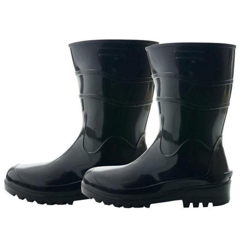Bota De Pvc Cano Medio Preta N 45 Plastcor
