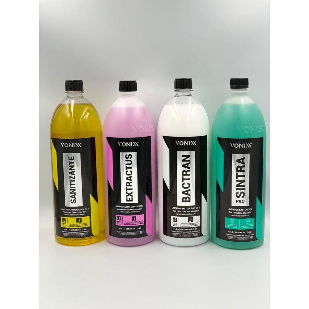 Kit Sistema Vsc Bactran, Extractus, Sanitizante e Sintra PRO 1,5l Vonixx