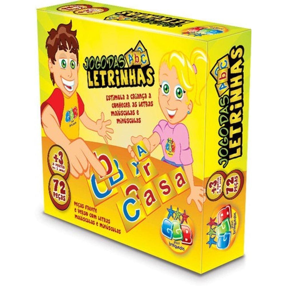 Brinquedo Jogo das Letrinhas maiúsculas e minúsculas GGB