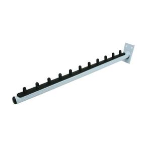 Kit 10 Arara Cabideiro Rt Tubular Inclinada 40Cm Branca