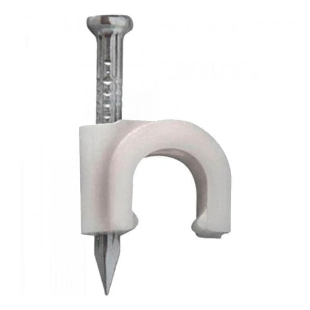Fixador De Cabo Rg6 6mm Branco - 1000 Unidades