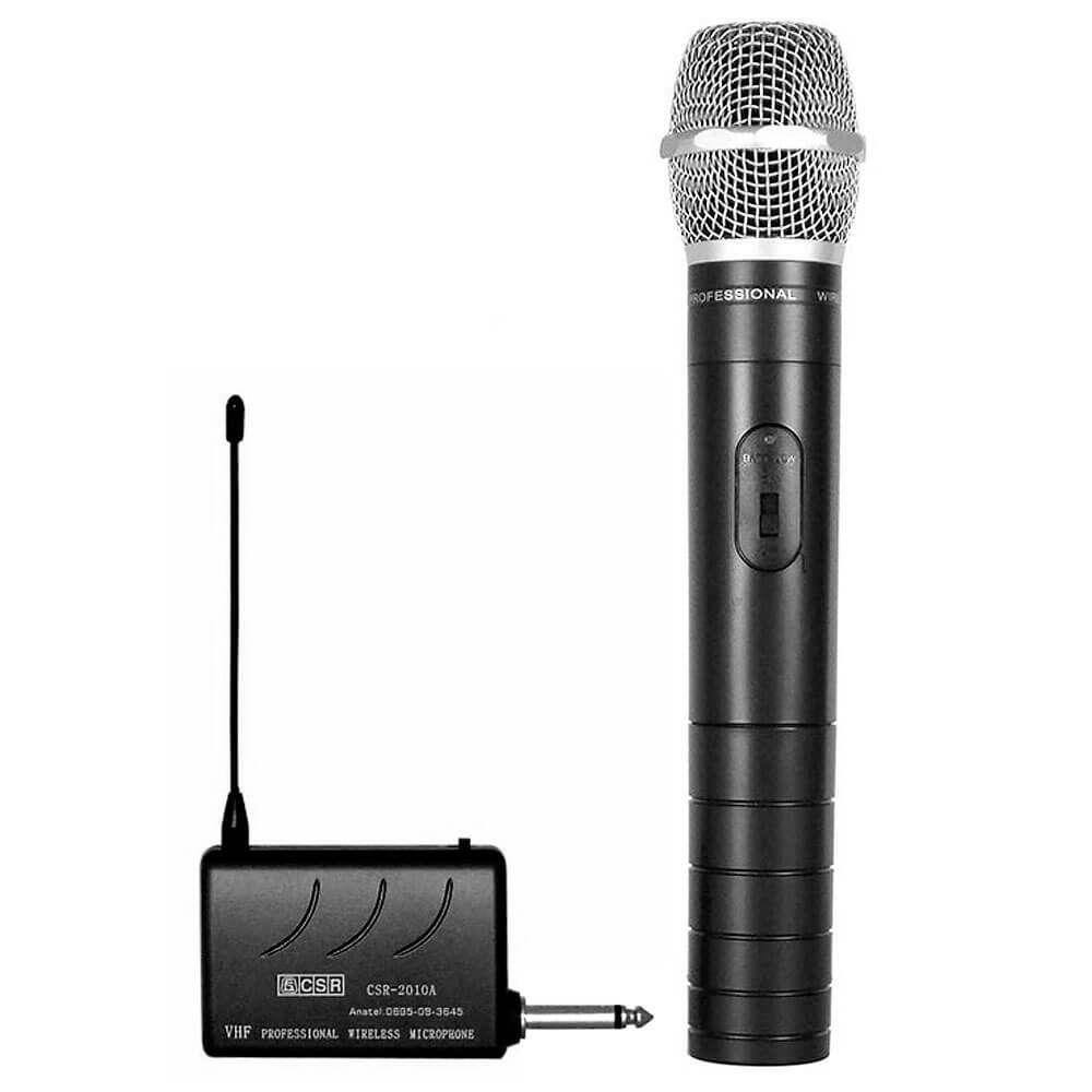 Microfone de Mão sem fio VHF CSR-2010 para Filmadoras