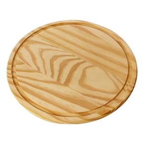 Tabua Madeira Redonda C/ Canaleta Edal 30cm Carne Legumes