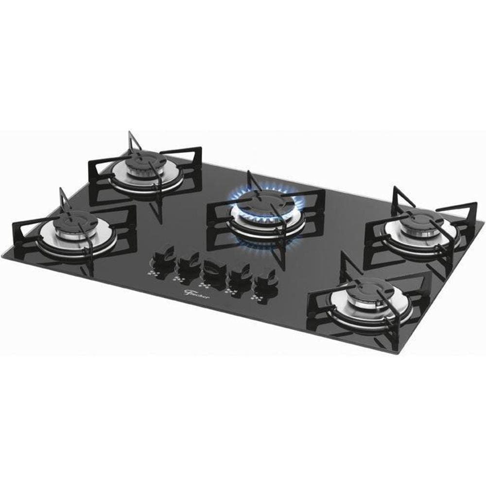 Cooktop fischer 5 bocas 1642 6985 preto acendimento superautomatico