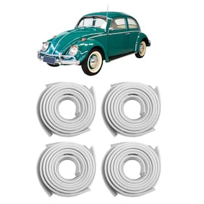 Kit Borracha Debrum Dianteiro Traseiro Fusca 59 A 96 Branco
