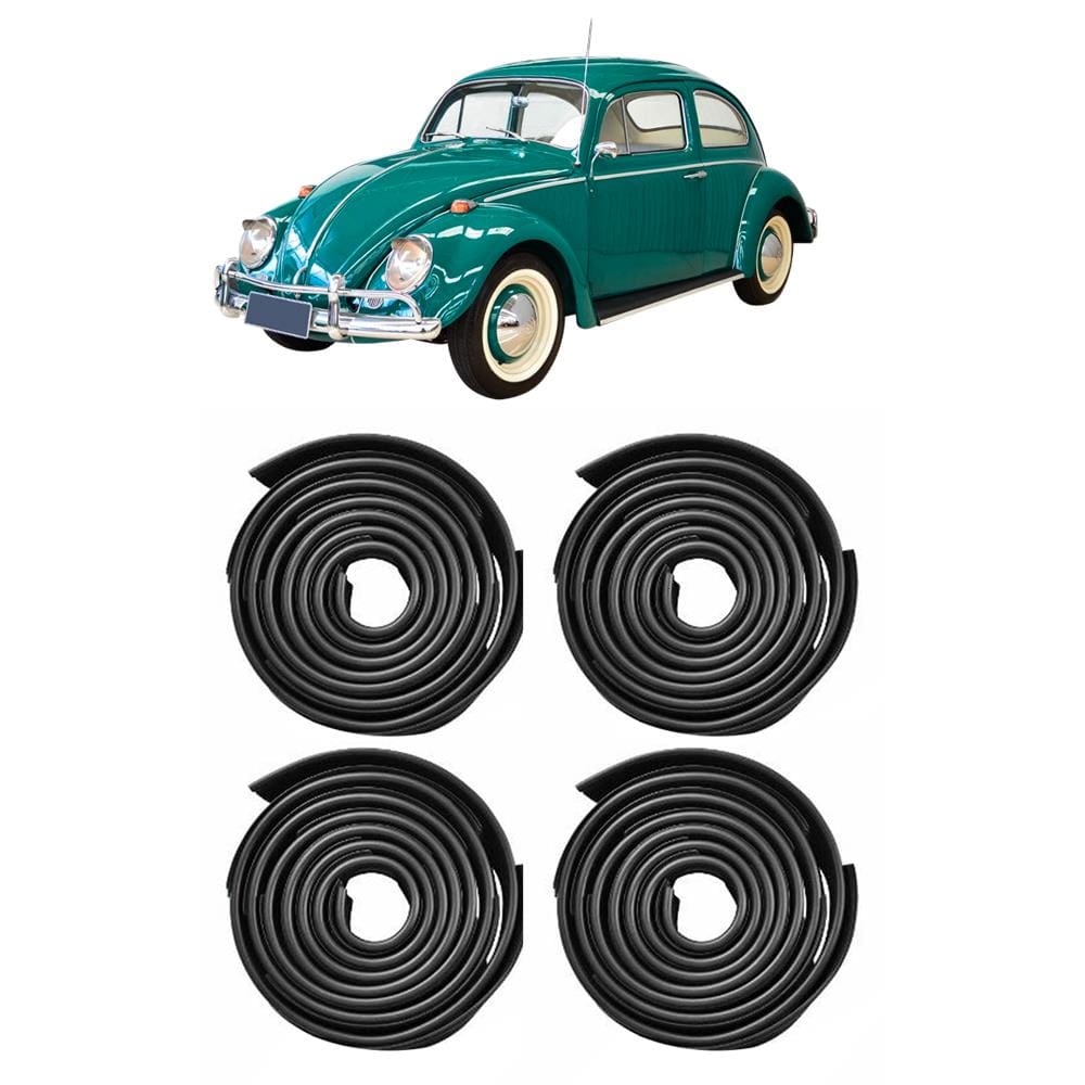 Kit Borracha Debrum Dianteiro Traseiro Fusca 59 A 96 Preto