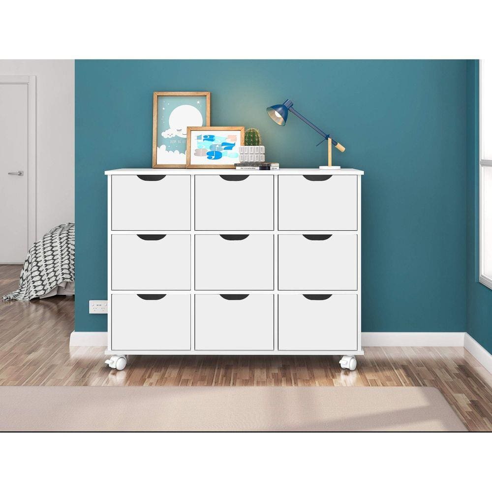Nicho Organizador com 9 Gavetas Qmovi Branco