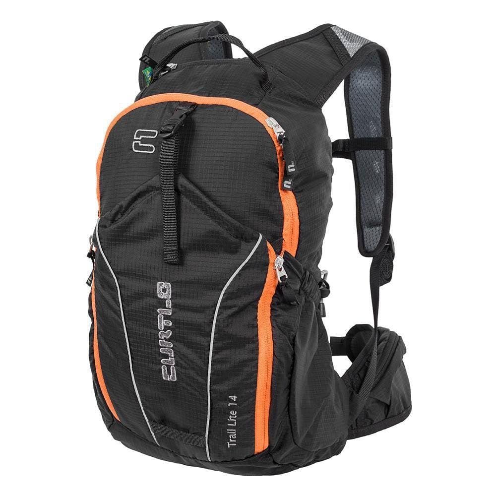 Mochila Curtlo Trail Lite 14L Reservatório - Preto/Laranja