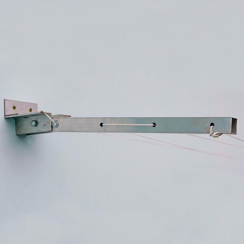 Varal Dobrável Articulável Basculante De Parede Muro - Natural