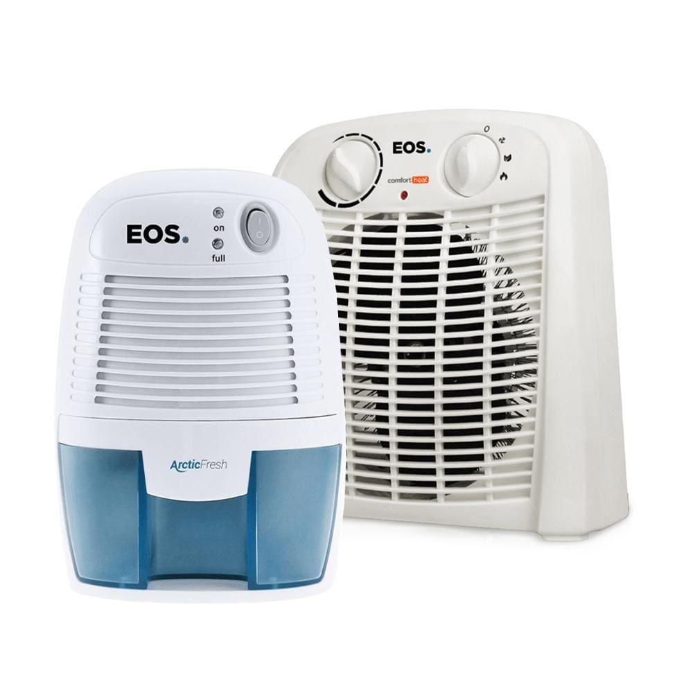 Kit Inverno EOS - Aquecedor Elétrico EOS Comfort Heat 1500W 3 em 1 + Desumidificador de Ar EOS Arctic Fresh Antimofo Permanente 110V 110V