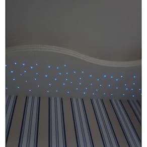 Kit Noite Estrelado 150 Fibra Ótica Efeito Estrelado Rgb Mix