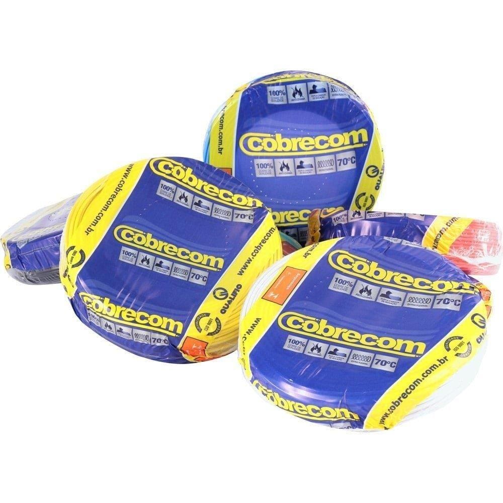 Cabo Flexível 750v Anti-Chama 10mmx100m Preto - Cobrecom