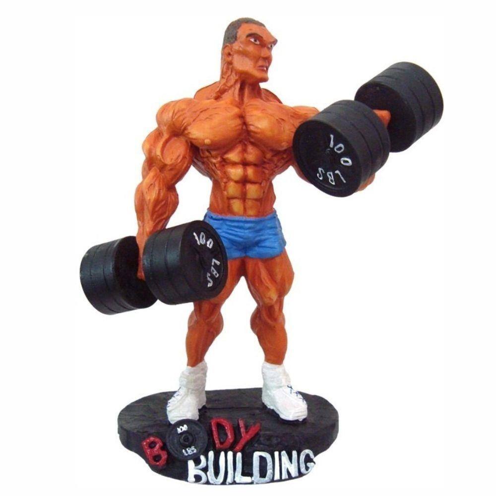 Estátua Musculoso Rosca Alternada resina Musculação grande