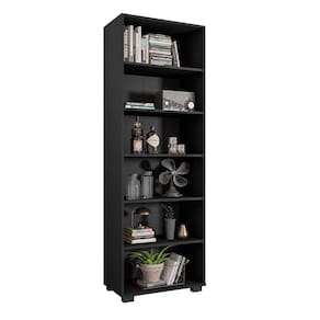 Estante de Livros para Escritório Home Office Alf Preto
