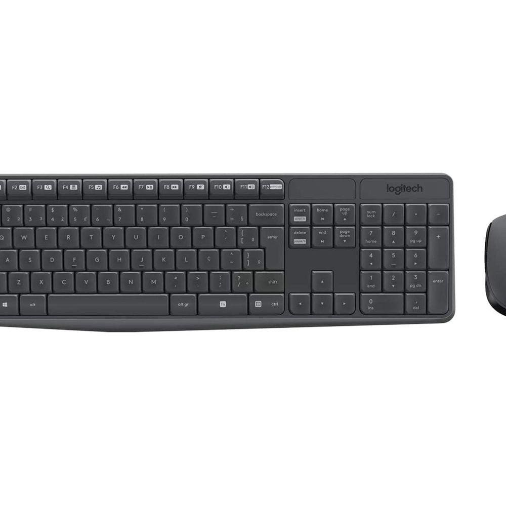 Combo Teclado E Mouse Sem Fio Logitech Mk235 Abnt2
