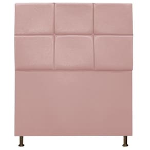 Cabeceira Estofada Damares 90cm Solteiro Botonê Suede Rosê