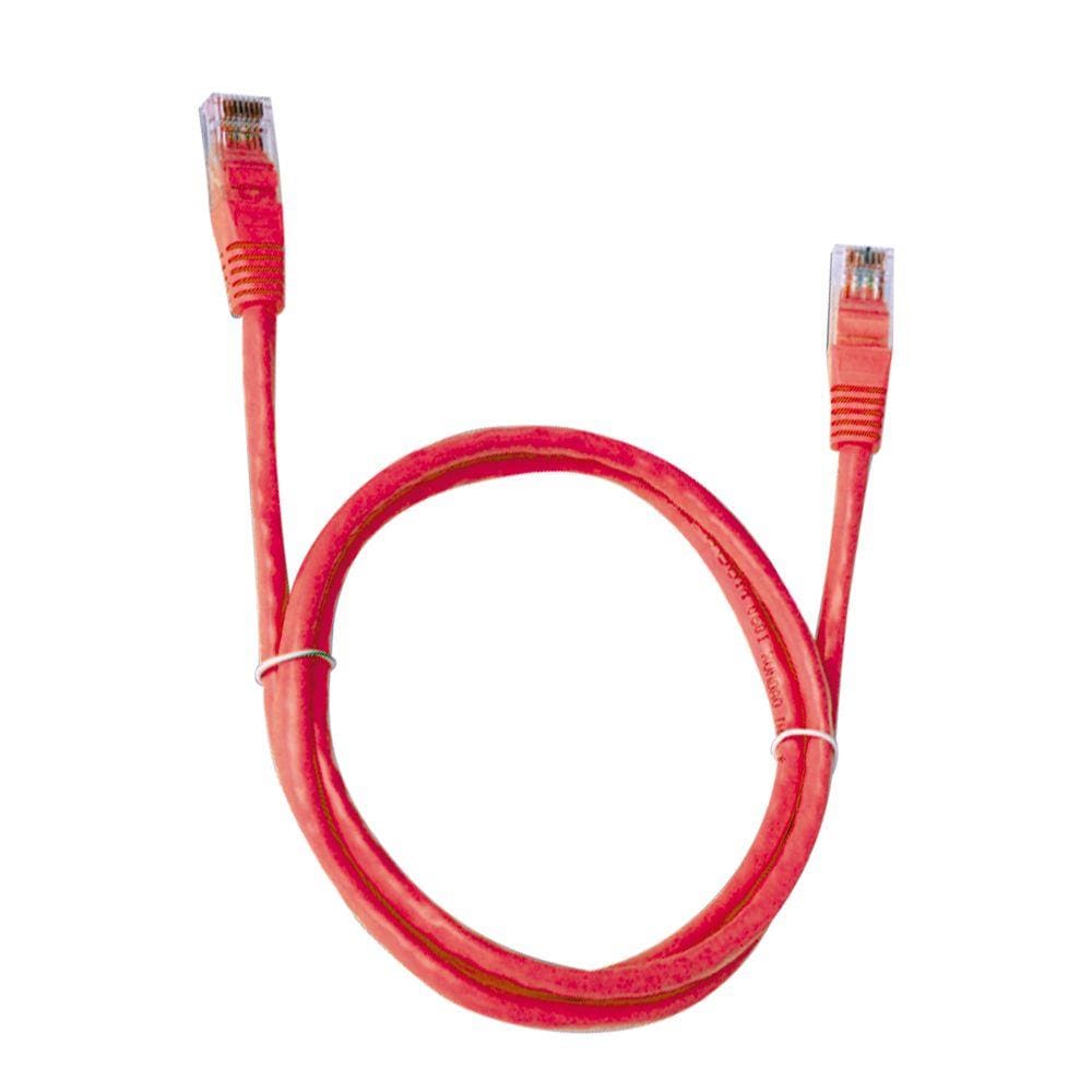 Cabo de rede CAT.5E 5 metros PC-ETHU50RD vermelho patch cord -  Plus Cable