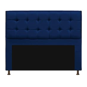 Cabeceira Copenhague 195cm King Size Suede Azul Marinho