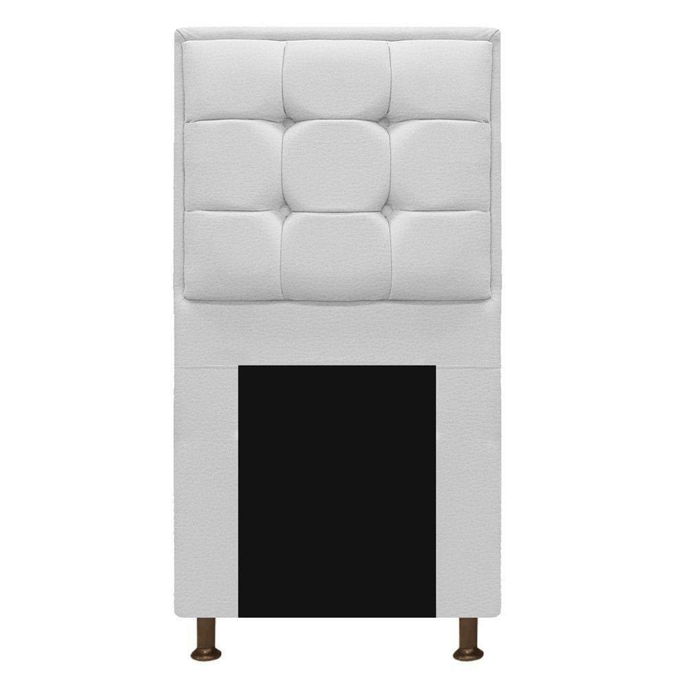 Cabeceira Copenhague 90cm Solteiro Corano Branco