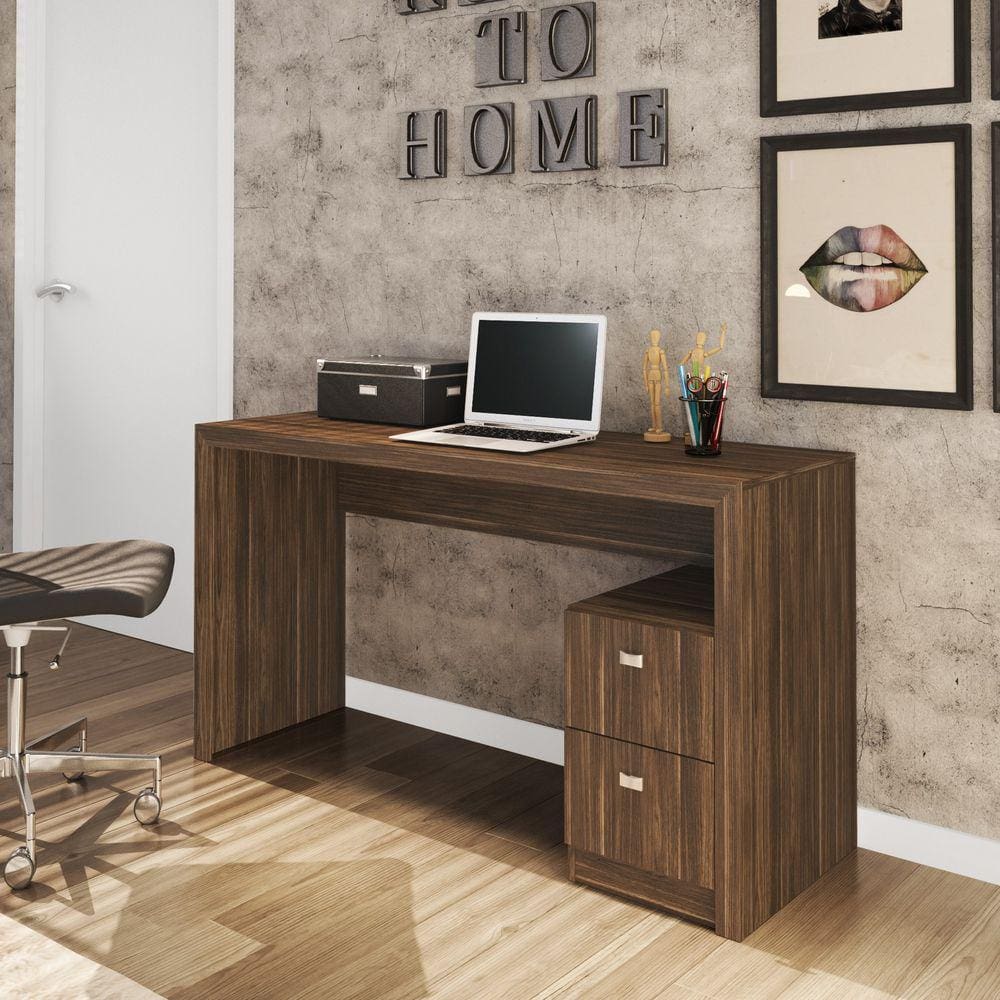 Mesa para Escritório, 2 Gavetas, Me4130, Tecno