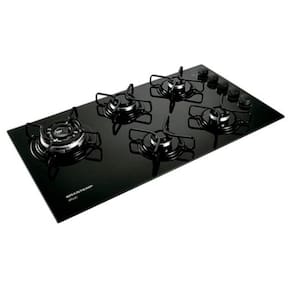 Cooktop Brastemp 5 Bocas, á Gás, Acendimento Super Automático, Quadrichama, Mesa Ergonômica - Preto - BRBDD85AEUNA