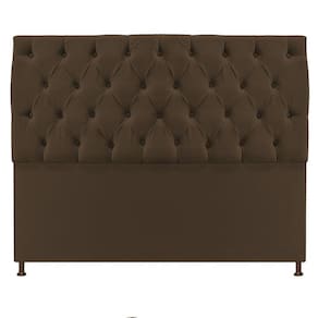Cabeceira Sofia 195cm King Size Suede Marrom