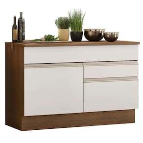Balcão De Pia Madesa Glamy 1 Porta E 2 Gavetas Branco
