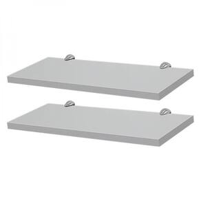 Kit 2 Prateleiras 30 X 15cm Branca Com Suporte Tucano