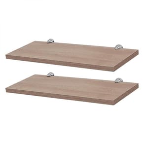 Kit 2 Prateleiras 30 X 15cm Carvalho Com Suporte Tucano