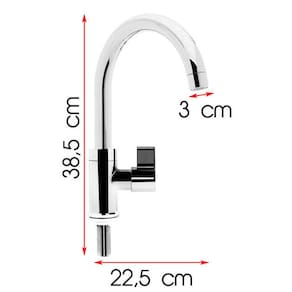 Torneira Mesa Para Cozinha Cano Longo Com Arejador Cromada