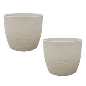Conjunto 2 Vaso Redondo Europa 28cmx33,5cm Japi Japi Cinza