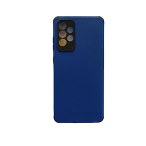 Capa em Couro com Proteção Câmera Samsung A72 - Azul