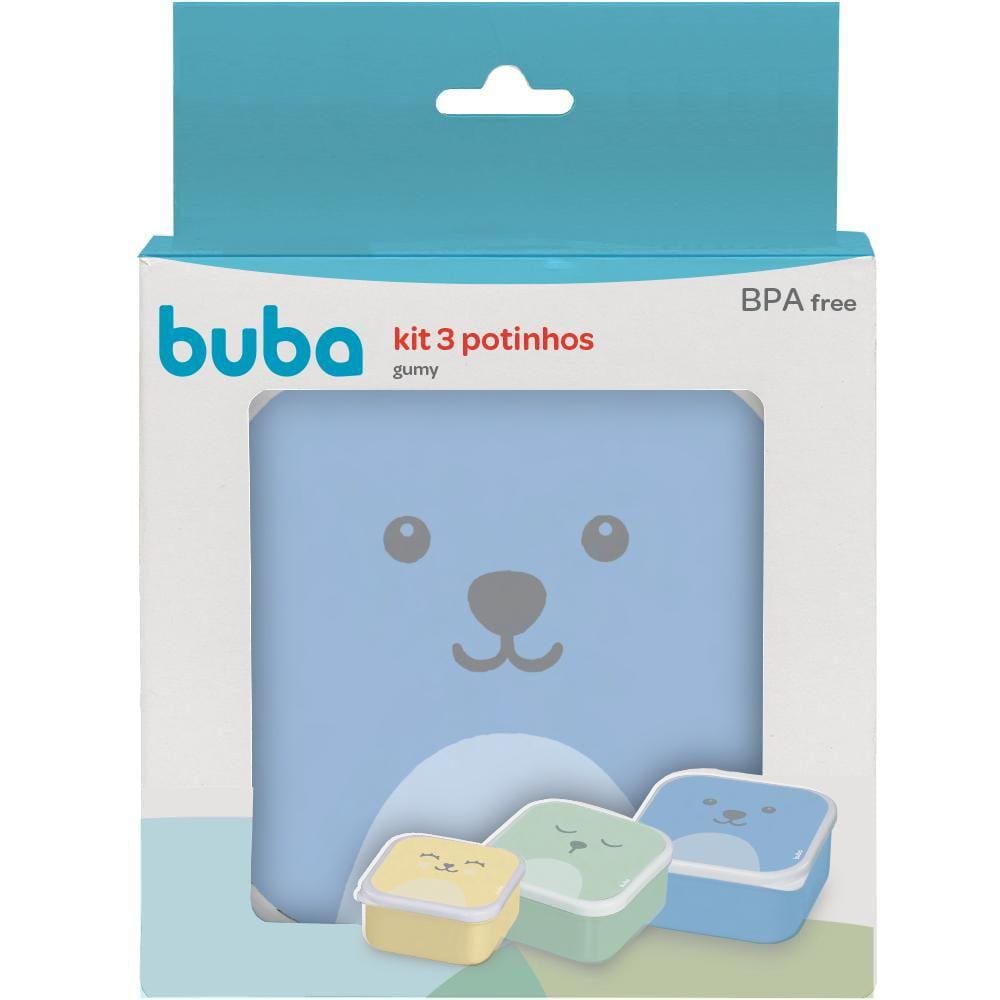 Kit 3 Potinhos Gumy Buba Baby