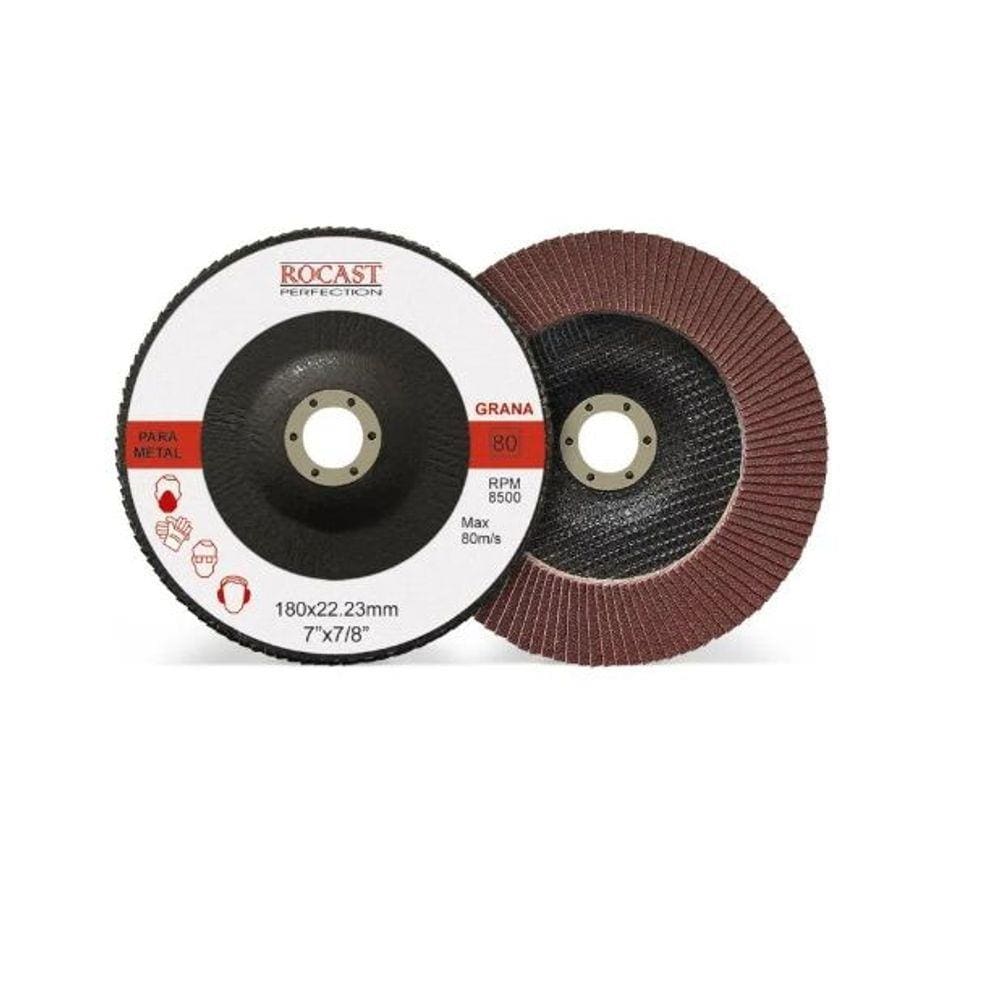 Disco De Lixa Flap 115X22 Mm Gr 80 Rocast