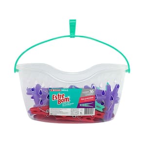 Cesto Com 36 Prendedores De Roupa Esfrebom Bettanin