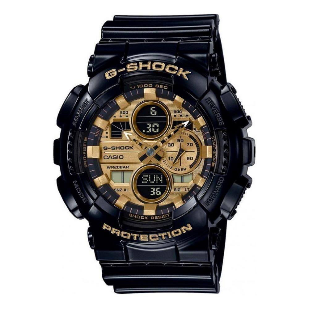 g shock preto com dourado