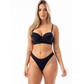 Conjunto de Lingerie Sensual Fio e Renda | Bruna 2655