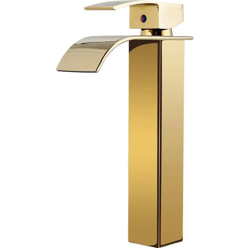 Torneira Prizi Cascata Monocomando Dourada - KE6124 Alta