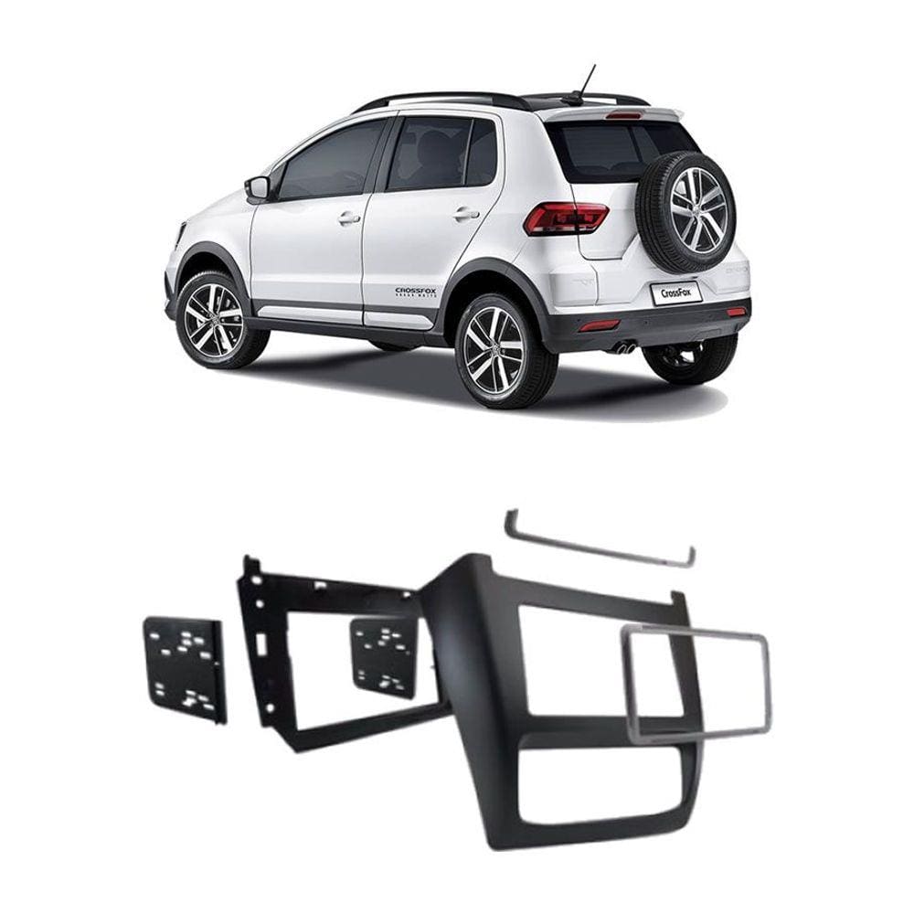 Moldura DVD 2 Din Crossfox 2014 2015 2016 2017