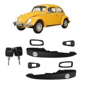 Par Maçaneta Preta Porta Chave Fusca 77 /96 Brasília Variant