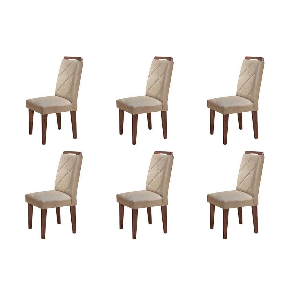 Conjunto Com 6 Cadeiras Para Sala de Jantar Melissa Rufato