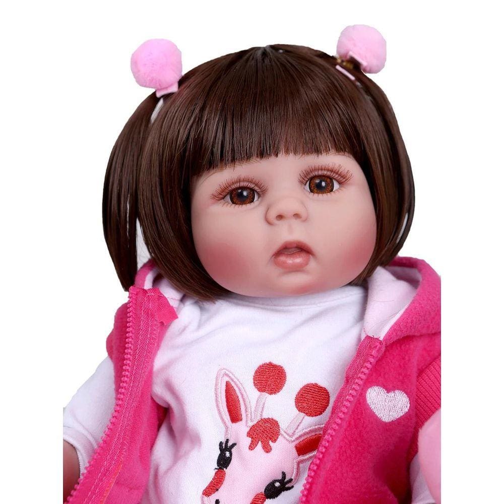 Bebe Reborn de Silicone – Gabi – Unicórnio – 48 cm