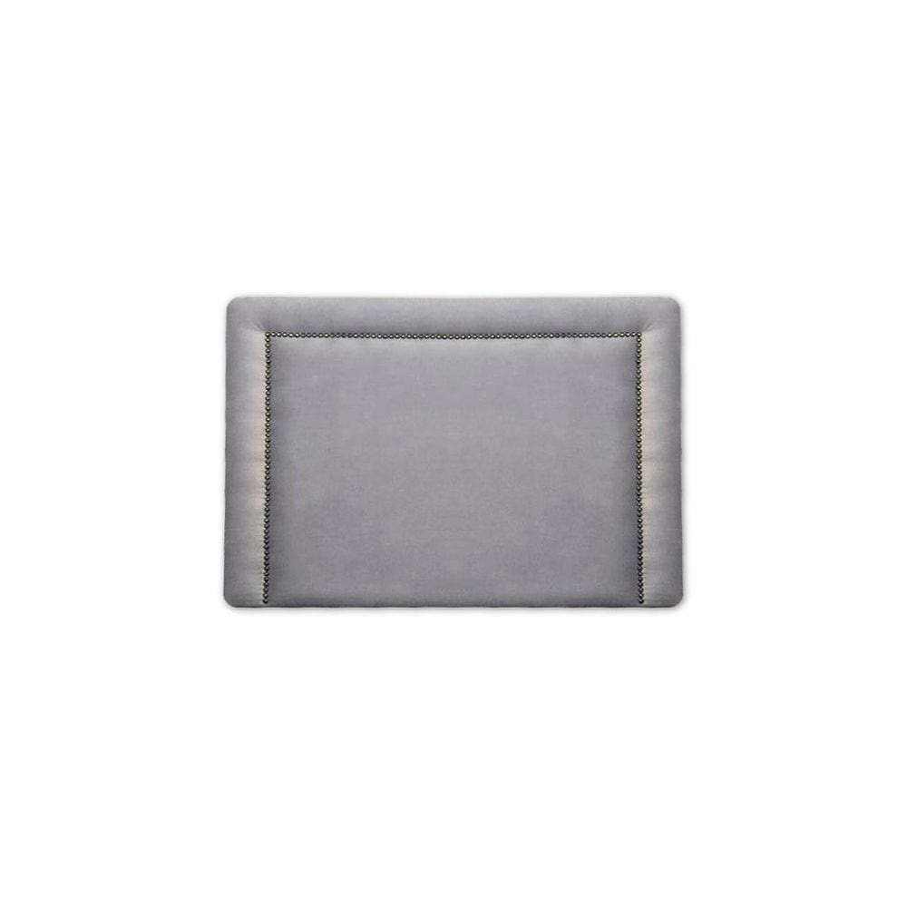 Kit Cabeceira Solteiro Reta Luxo - Suede Cinza - 2 Unidades