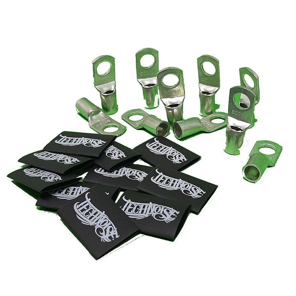 Terminal Olhal C Termoretratil 0AWG 8mm Technoise Pct 10 Unids.