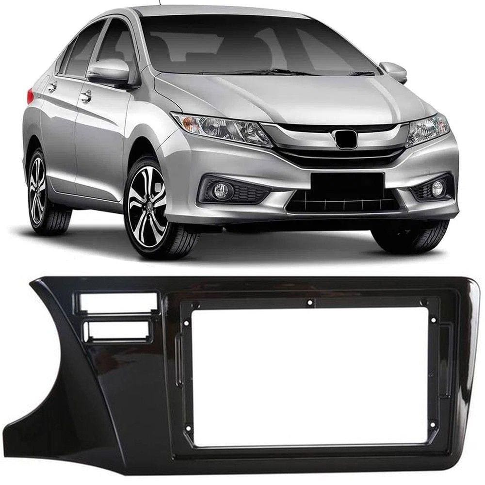 Moldura De Painel 2 Din 9” Polegadas Honda City 2015 2016 2017 2018 2019 2020