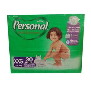 Fralda Personal Soft & Protect Tamanho XXG com 30 Fraldas Descartáveis