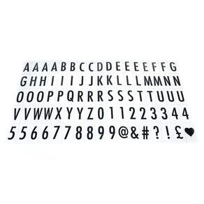 85 Letras Finas Pretas para Luminária Letreiro de Cinema