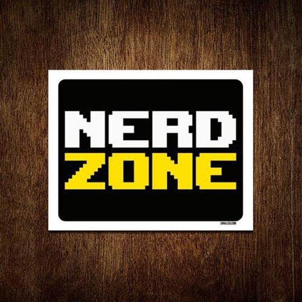 Kit 10 Placas Decorativa - Nerd Zone