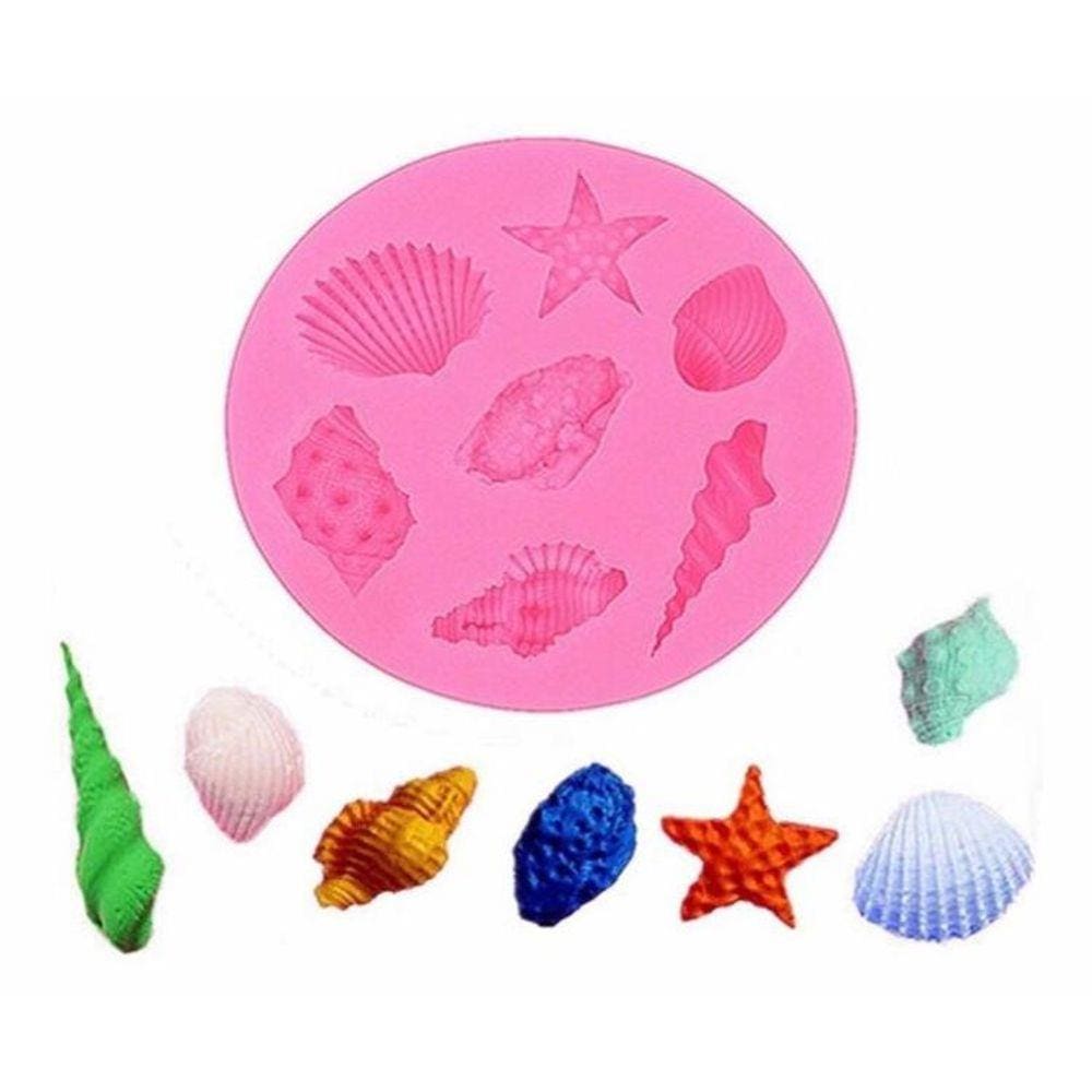 Molde De Silicone Fundo Do Mar, Conchas