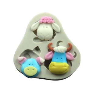 Molde De Silicone Rosto Fazendinha
